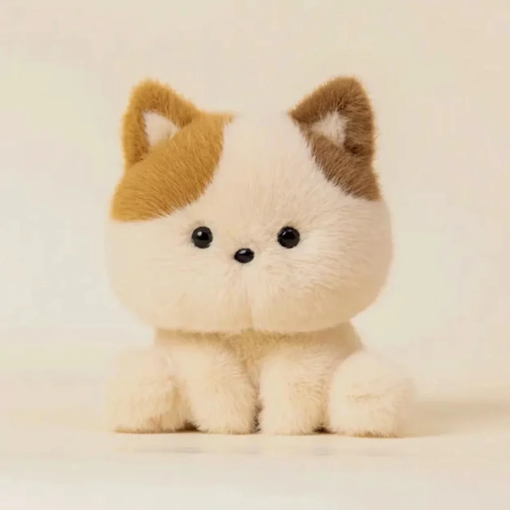 Mini Cartoon Stuffed Animal Little Kitten Elephant Green Duck Monkey Fluffly Fox Plush Toy Desktop Ornam Learning Accompany Doll