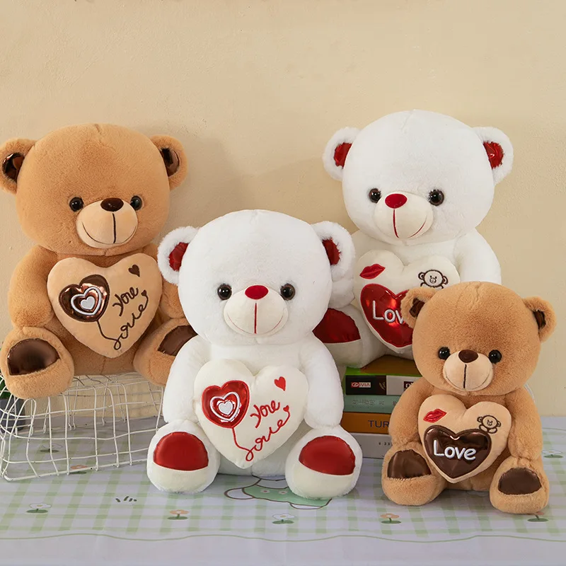 Stuffed Teddy Bear Plush Toy with Heart Design - Image 5