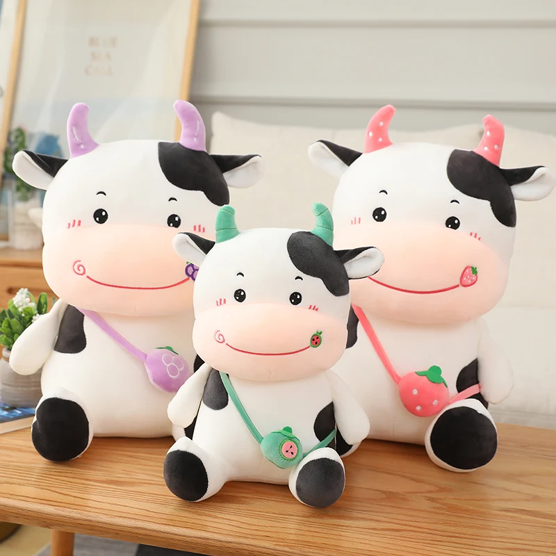 Cute Calf Cow Plush Toy Backpack and Pillow - Image 3