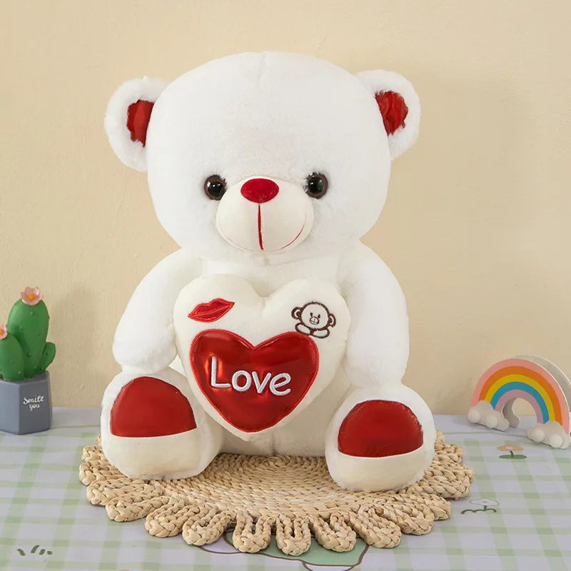 Stuffed Teddy Bear Plush Toy with Heart Design - Image 9