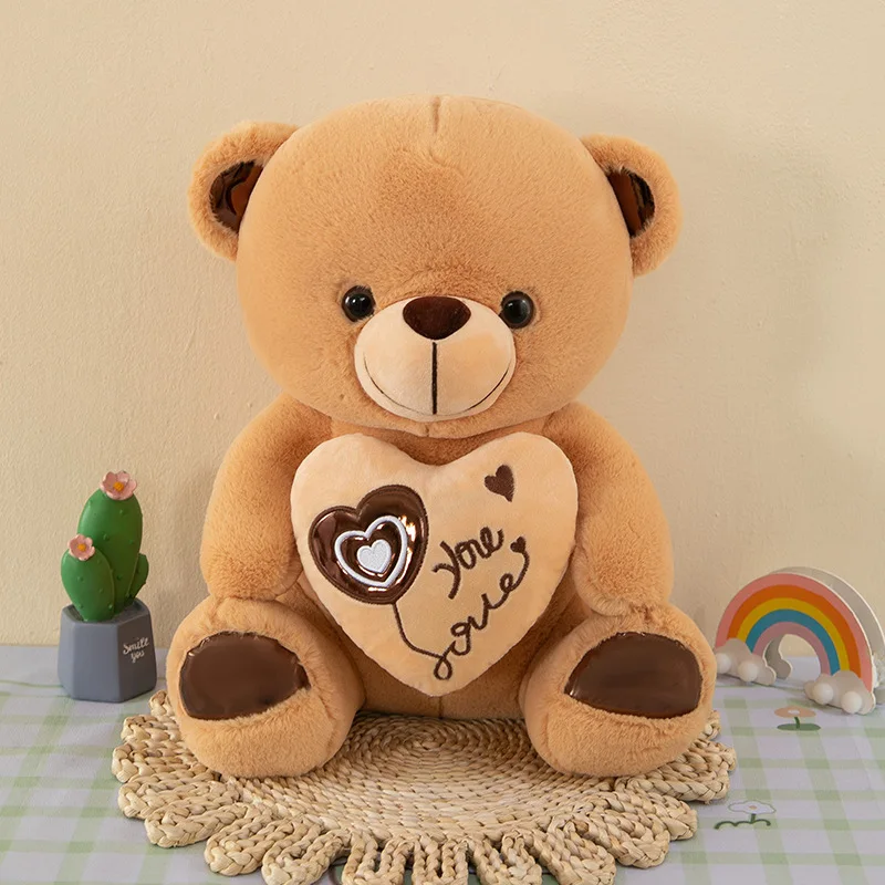 Stuffed Teddy Bear Plush Toy with Heart Design - Image 2
