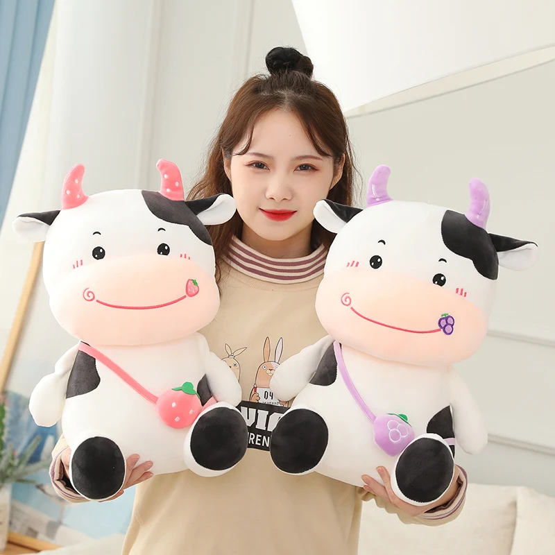 Cute Calf Cow Plush Toy Backpack and Pillow - Image 5