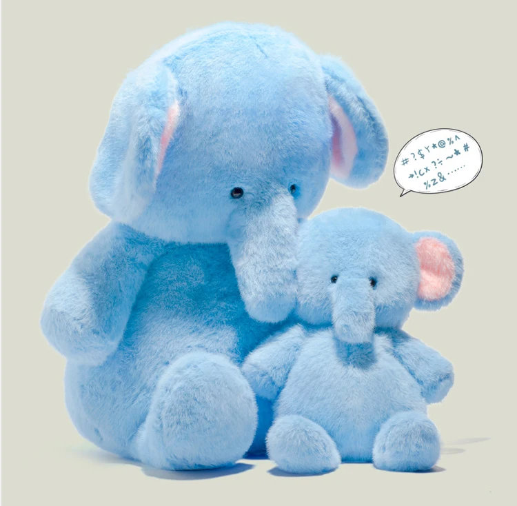 Blue Plush Elephant Toy - Image 2